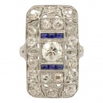 Art-Deco-Sapphire-Diamond-Platinum-Ring-1