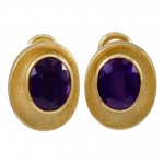 Burle-Marx-Oval-Amethyst-Gold-Clip-Earrings-1