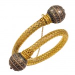 Victorian-Gold-Mesh-Flexible-Cuff-Bracelet