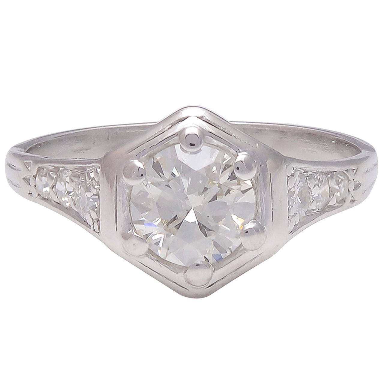 art deco diamond engagement ring