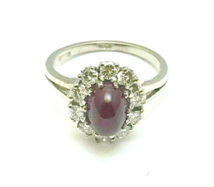 Vintage Ring Ruby and Diamond