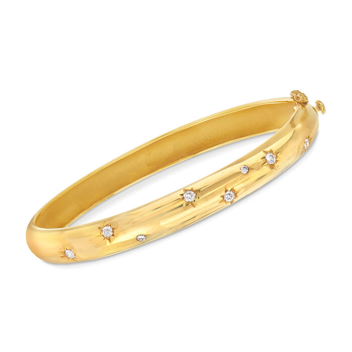 Gold Bangle with Stars