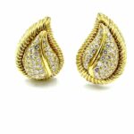 Vintage Earrings, Brilliant Diamond