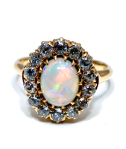 Opal Vintage Engagement Ring