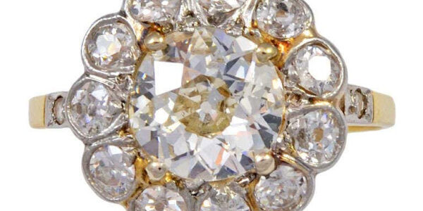 Victorian Old Mine Cut Diamond Gold Ring