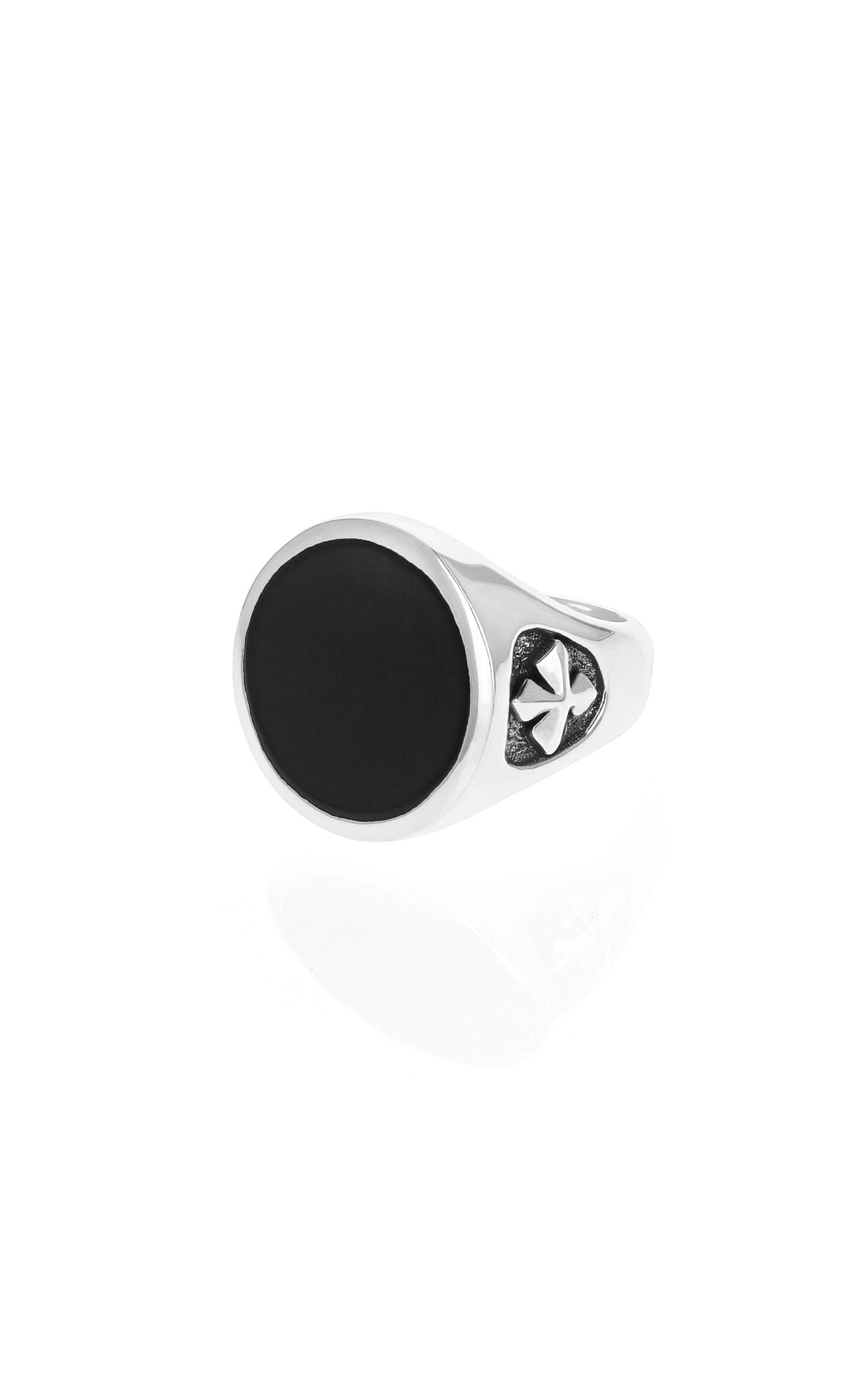 Sterling Silver Black Onyx Signet Ring