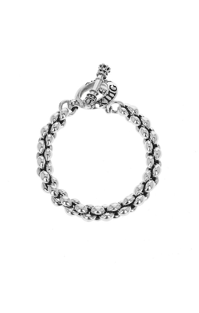 King Baby Sterling Silver Large Infinity Link Bracelet