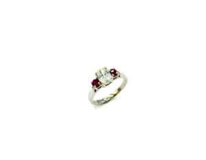 Ruby and diamond ring