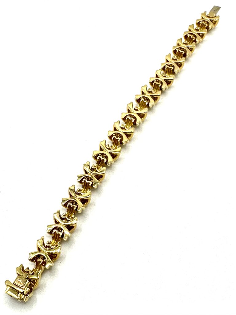 Tiffany & Co. 18 Karat Yellow Gold Signature X Bracelet