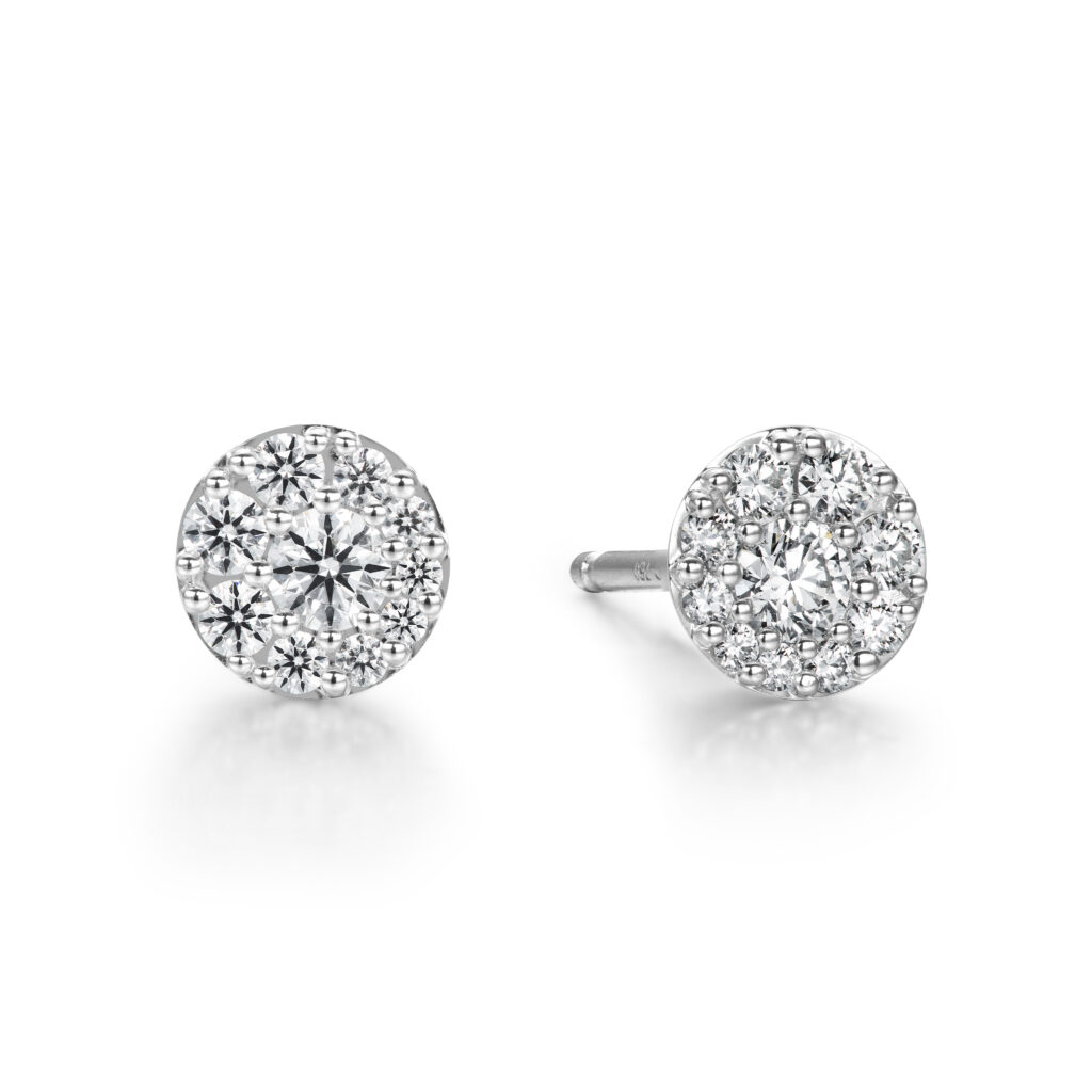 Tessa Diamond Circle Earrings WG 158-1927