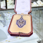 Sapphire and Diamond Pendant necklace Charles Schwartz & Son Jewelers Washington DC