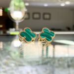 Van Cleef & Arpel Malachite Earrings Charles Schwartz & Son Jewelers Washington DC