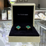 Van Cleef & Arpel Malachite Earrings Charles Schwartz & Son Jewelers Washington DC