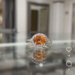 Orange Garnet Antique ring