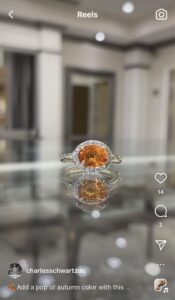 Orange Garnet Antique ring